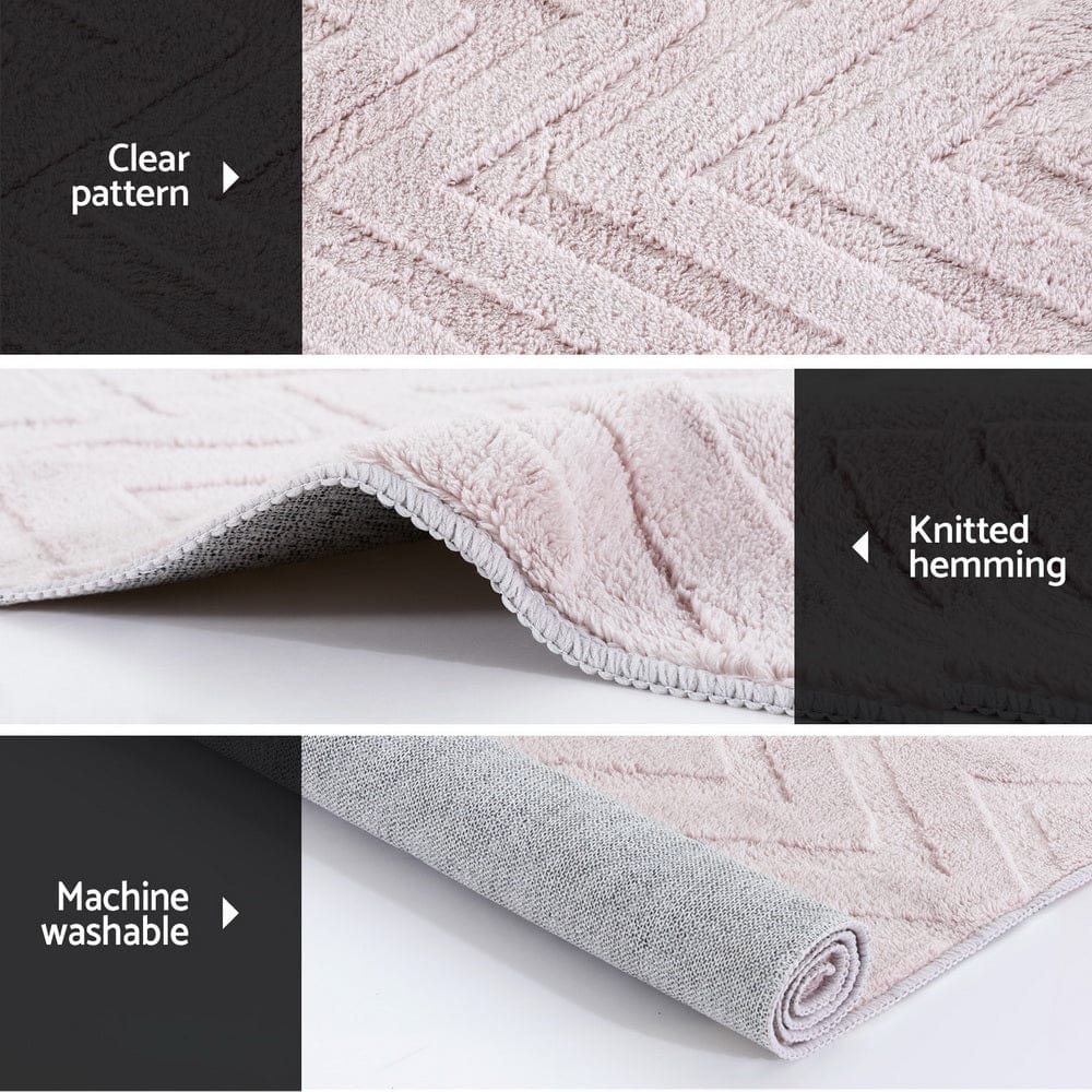 Artiss Home & Garden > Rugs > Floor Rugs Artiss Rug 160x230cm Area Rug Washable Mat Large Carpet Microfiber Ripple
