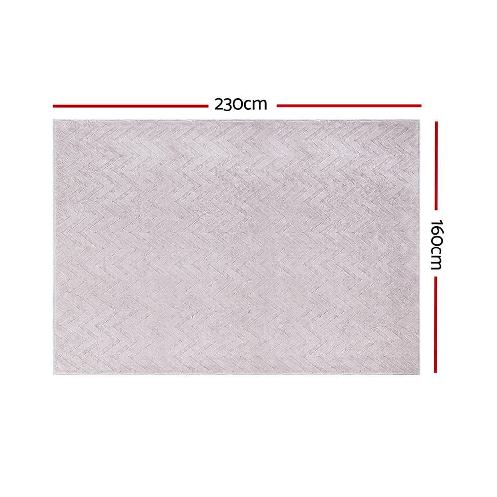 Artiss Home & Garden > Rugs > Floor Rugs Artiss Rug 160x230cm Area Rug Washable Mat Large Carpet Microfiber Ripple