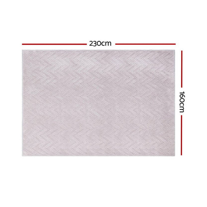 Artiss Home & Garden > Rugs > Floor Rugs Artiss Rug 160x230cm Area Rug Washable Mat Large Carpet Microfiber Ripple