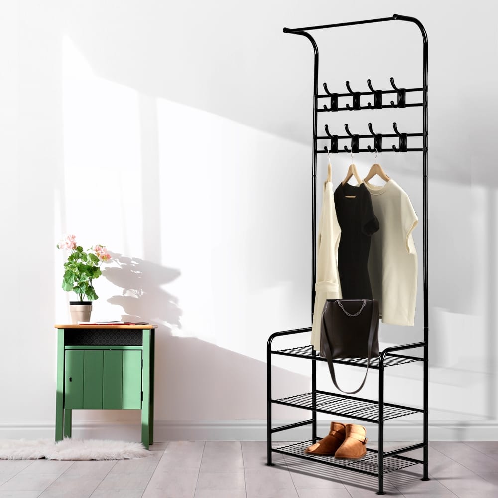 Artiss Home & Garden > Storage > Clothing & Wardrobe Storage Artiss Clothes Rack Airer Coat Stand 179cm Hanger Rail Closet