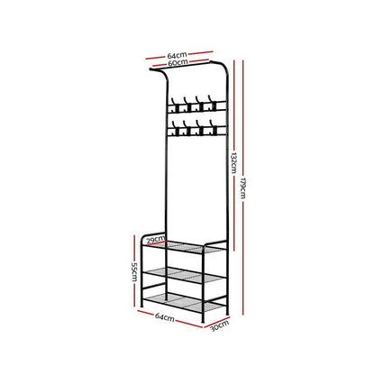 Artiss Home & Garden > Storage > Clothing & Wardrobe Storage Artiss Clothes Rack Airer Coat Stand 179cm Hanger Rail Closet