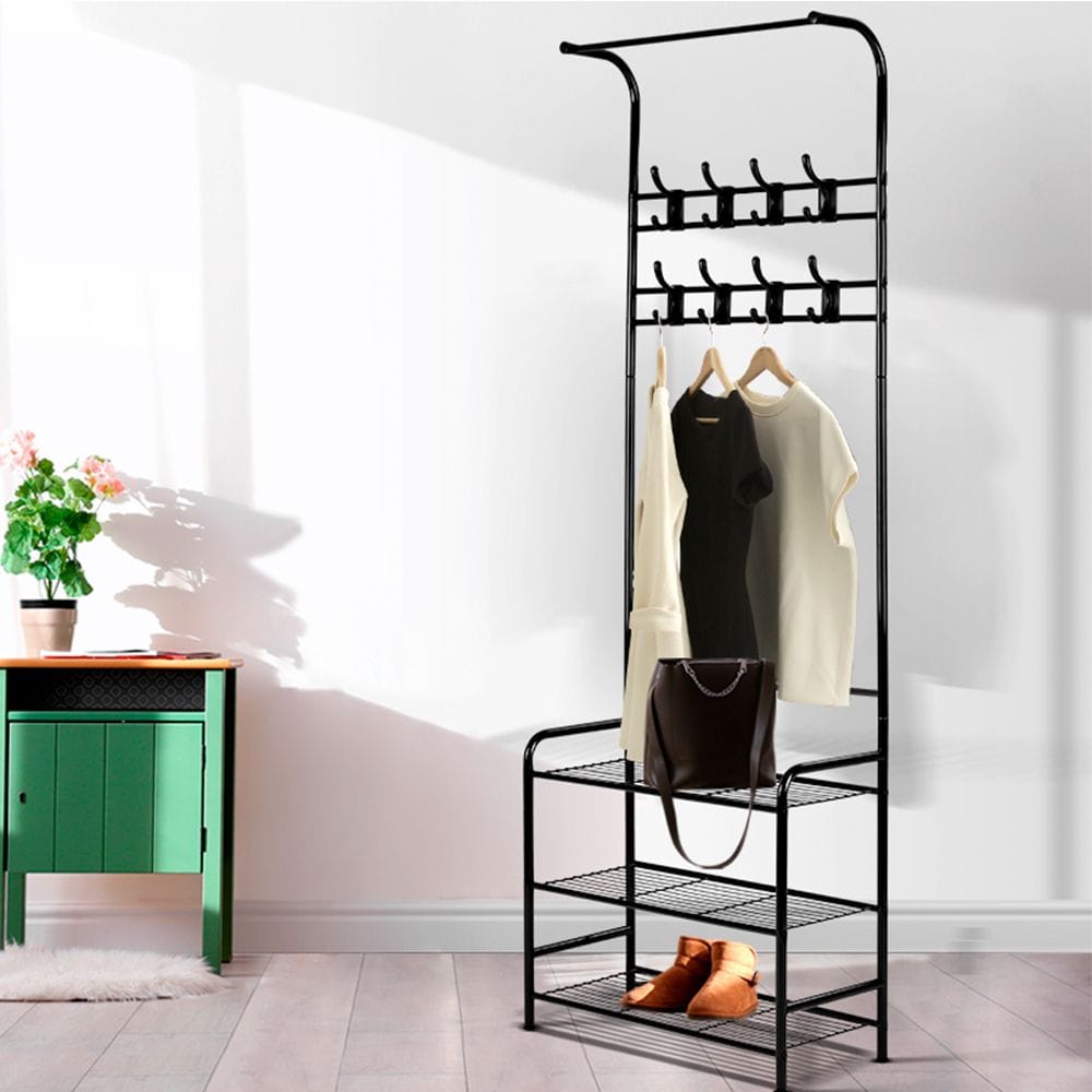 Artiss Home & Garden > Storage > Clothing & Wardrobe Storage Artiss Clothes Rack Airer Coat Stand 179cm Hanger Rail Closet