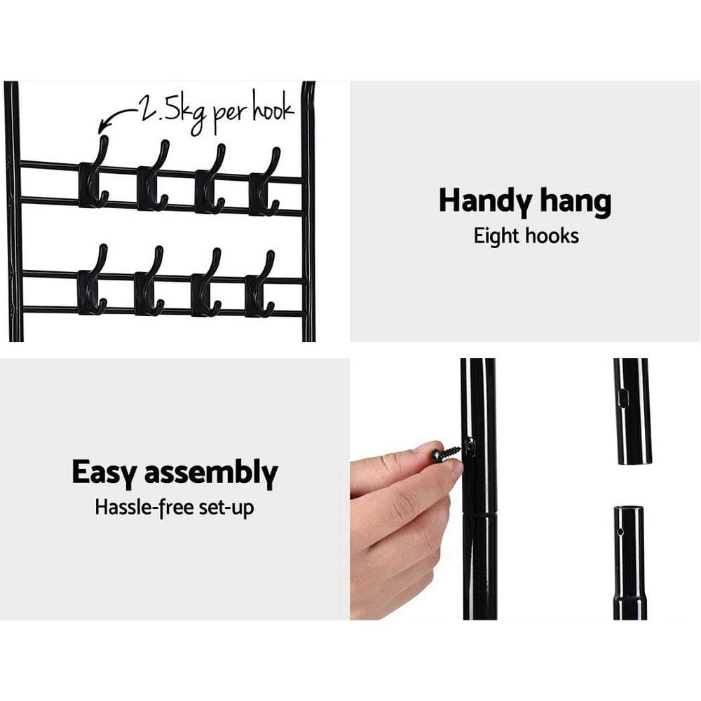 Artiss Home & Garden > Storage > Clothing & Wardrobe Storage Artiss Clothes Rack Airer Coat Stand 179cm Hanger Rail Closet