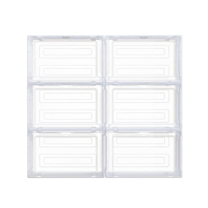 Artiss Home & Garden > Storage > Storage Boxes Artiss Shoe Box DIY Set of 6 Stackable Magnetic Door