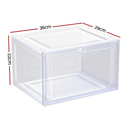 Artiss Home & Garden > Storage > Storage Boxes Artiss Shoe Box DIY Set of 6 Stackable Magnetic Door