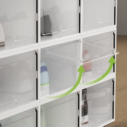 Artiss Home & Garden > Storage > Storage Boxes Artiss Shoe Box Rack DIY Set of 12 Stackable White Abel