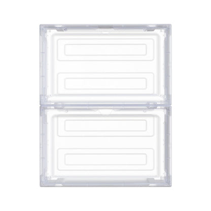 Artiss Home & Garden > Storage > Storage Boxes Artiss Shoe Box Rack DIY Set of 2 Stackable Magnetic Door