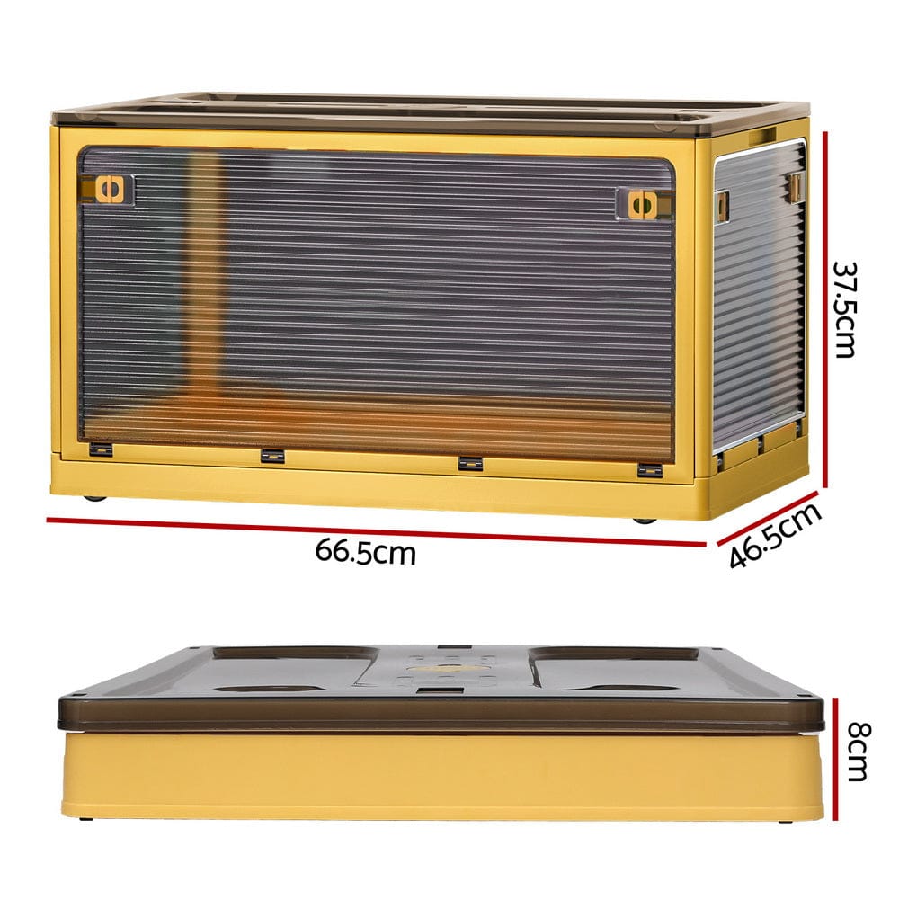 Artiss Home & Garden > Storage > Storage Boxes Artiss Storage Box Container Foldable Stackable 5 Sides Open Transparent 115L