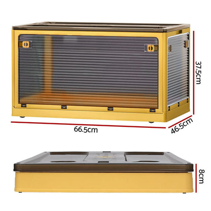 Artiss Home & Garden > Storage > Storage Boxes Artiss Storage Box Container Foldable Stackable 5 Sides Open Transparent 115L