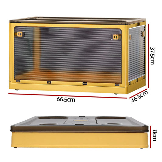 Artiss Home & Garden > Storage > Storage Boxes Artiss Storage Box Container Foldable Stackable 5 Sides Open Transparent 115L
