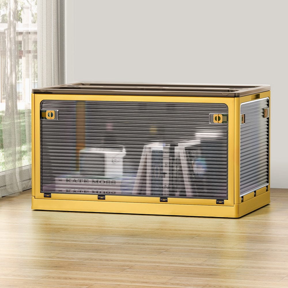Artiss Home & Garden > Storage > Storage Boxes Artiss Storage Box Container Foldable Stackable 5 Sides Open Transparent 115L