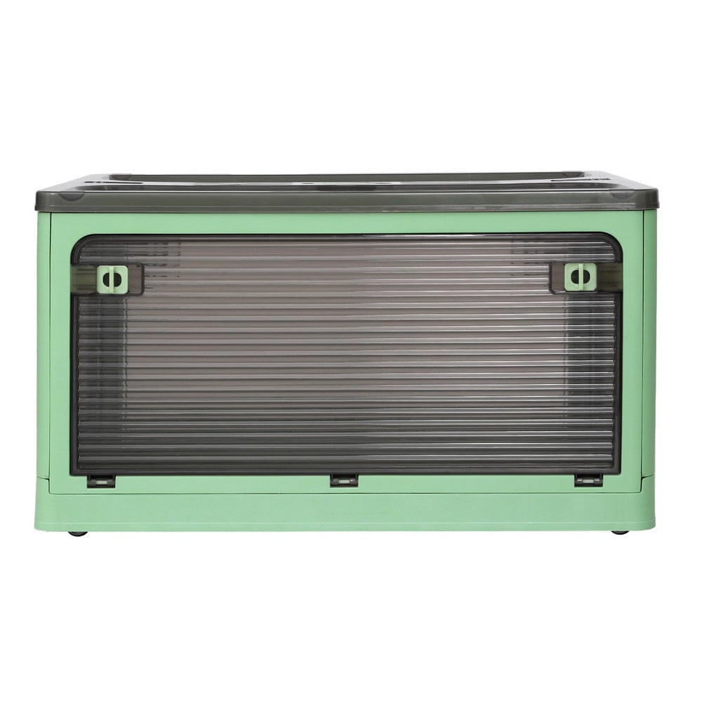 Artiss Home & Garden > Storage > Storage Boxes Artiss Storage Box Container Foldable Stackable 5 Sides Open Transparent 82L