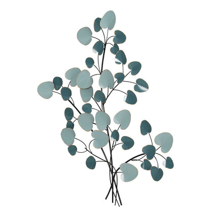 Artiss Home & Garden > Wall Art > 3D Wall Art Artiss Metal Wall Art Hanging Sculpture Home Decor Leaf Tree of Life Blue
