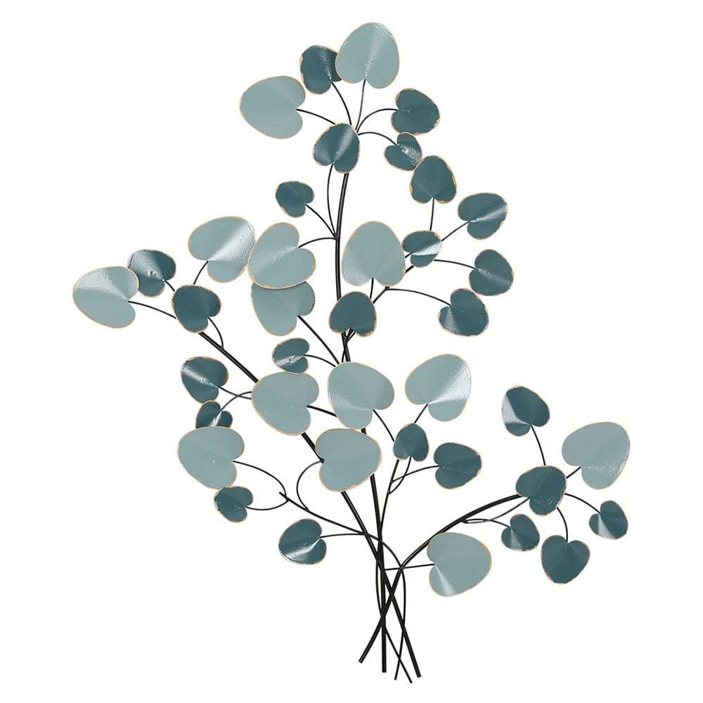 Artiss Home & Garden > Wall Art > 3D Wall Art Artiss Metal Wall Art Hanging Sculpture Home Decor Leaf Tree of Life Blue