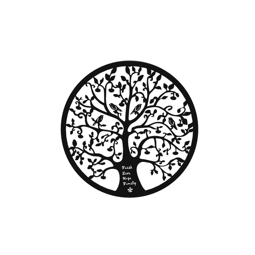 Artiss Home & Garden > Wall Art > 3D Wall Art Artiss Metal Wall Art Hanging Sculpture Home Decor Leaf Tree of Life Round Frame