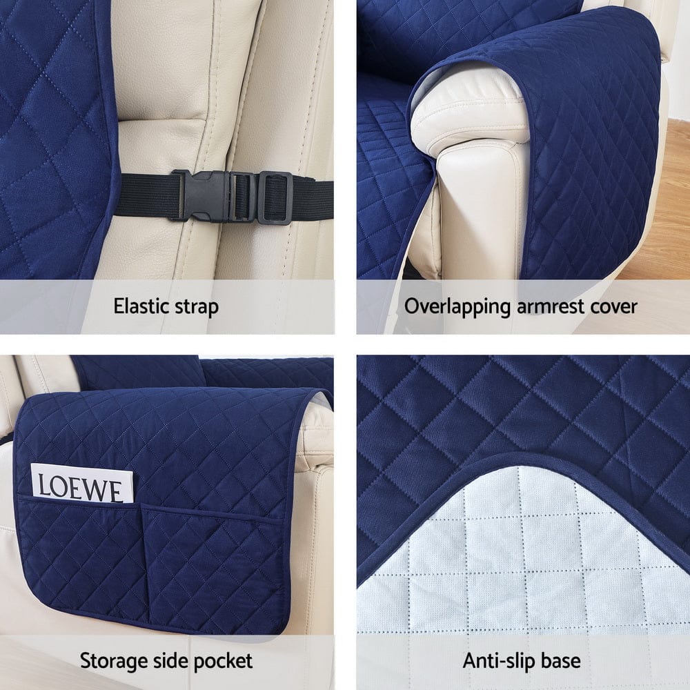 Artiss Outdoor Recreation > Boating > Boating Accessories Artiss Recliner Chair Cover 100% Water Resistant Navy