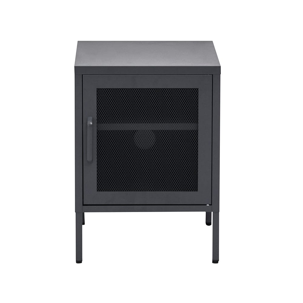 Artissin Furniture > Bedroom > Bedside Tables ArtissIn Bedside Table Mesh Door Cabinet - Black