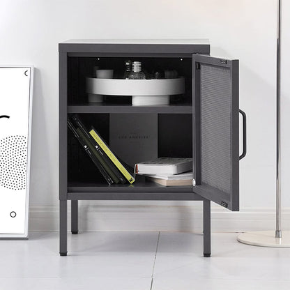 Artissin Furniture > Bedroom > Bedside Tables ArtissIn Bedside Table Mesh Door Cabinet - Black