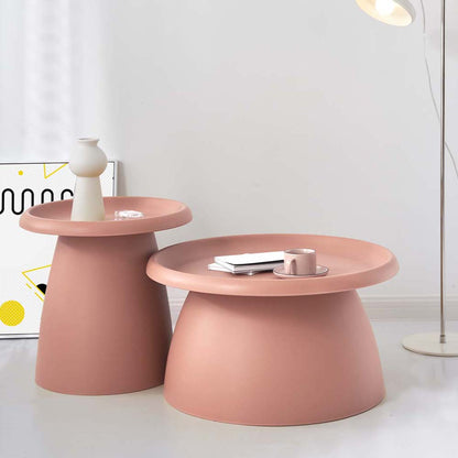 Artissin Furniture > Living Room > Coffee Tables ArtissIn Coffee Table Round 52CM Plastic Pink