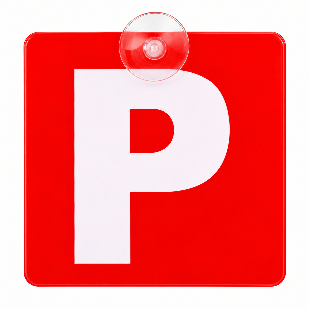 Auto Cars P Plate Sticker 2 Pack Plastic Probationary Red Ps P Plates Pair Secure Hold Suction Cups Hook