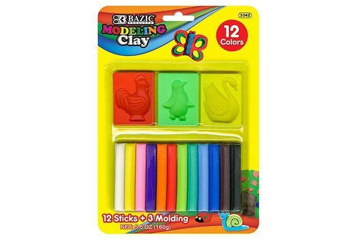 Bazic Baby & Kids > Baby & Kid's Toys > Activity Toys Craft Polymer Clay Soft Modelling Moulding Strip Plasticine DIY Toys Stick 15pcs