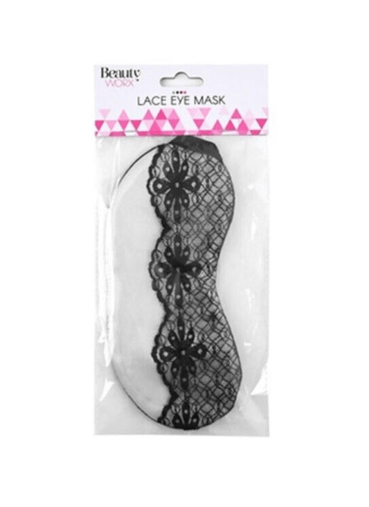 Beauty Worx Eyemask Lace Eye Mask Travel Sleep Sleeping Cover Rest Eye Patch Blindfold New White
