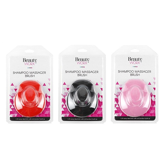 Beauty Worx Hair Brush Silicone Hair Scalp Massager Shampoo Brush Shower Comb Exfoliate Remove Dandruff
