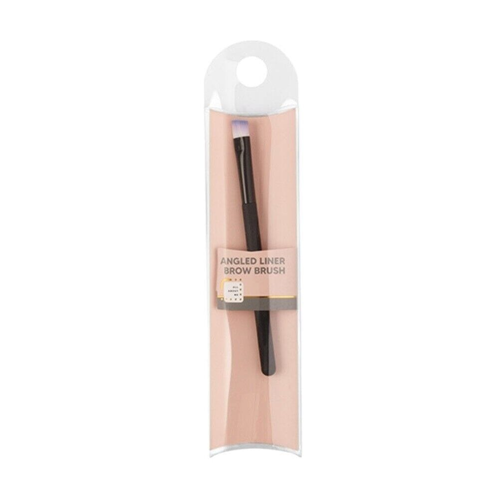 Beauty Worx Makeu brush Black Brush Chrome Cosmetic Makeup Angled Small Liner Eye Brow