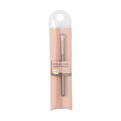 Beauty Worx Makeu brush Silver Brush Chrome Cosmetic Makeup Angled Small Liner Eye Brow