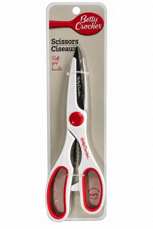 Betty Crocker Scissor House Hold General Scissors Soft Grip 21cm Stainless Steel Craft Paper Kitchen