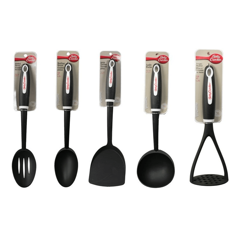 Betty Crocker Slotted Spoon Ladle Solid Tuner Basting Spoon Potato Masher Utensils Cooking