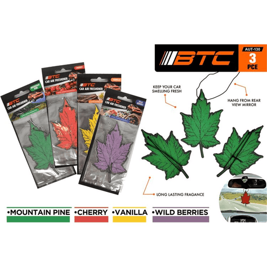 BTC 3 Pcs Leaf Air Freshener Car Air Cleaner Fragrance Perfume Truck Home Office