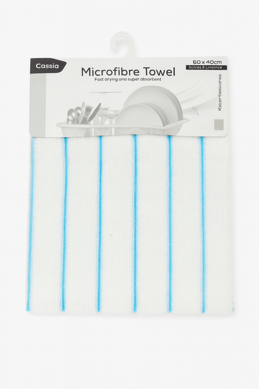 Cassia Microfibre Tea Towel Kitchen Dish Towels Absorbent Cleaning Cloth Lint Free