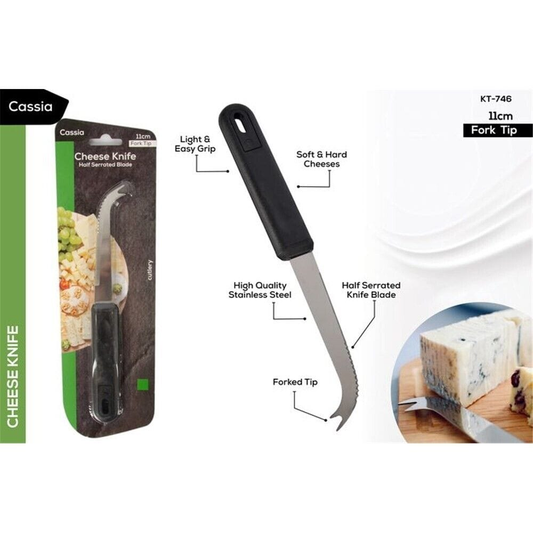 Cassia Stainless Steel Cheese Platter Butter Knife Blade Fork Tip Cutter Tool Cutlery