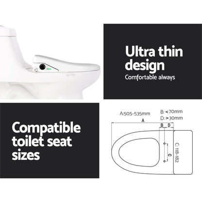 Cefito Furniture > Bathroom > Bidets Cefito Non Electric Bidet Toilet Seat Cover Bathroom Spray Water Wash D Shape