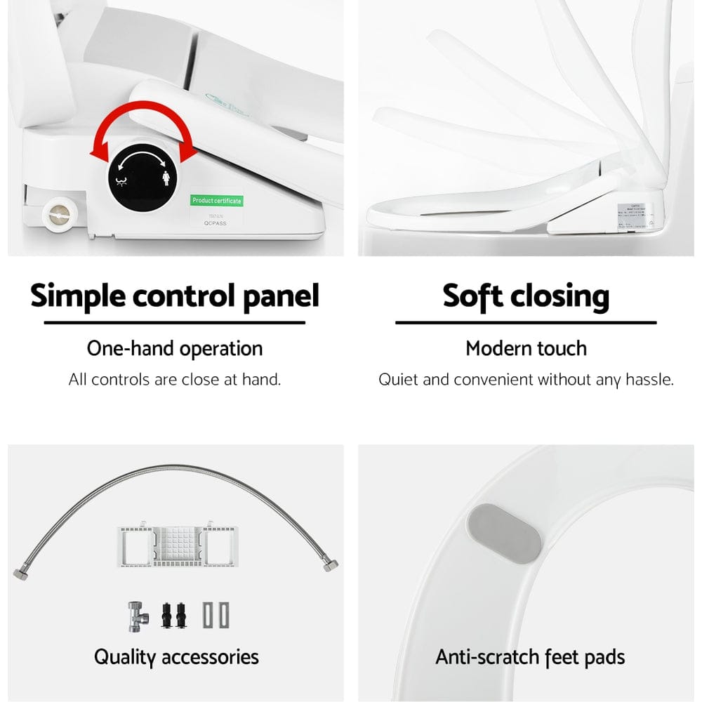 Cefito Furniture > Bathroom > Bidets Cefito Non Electric Bidet Toilet Seat Cover Bathroom Spray Water Wash D Shape