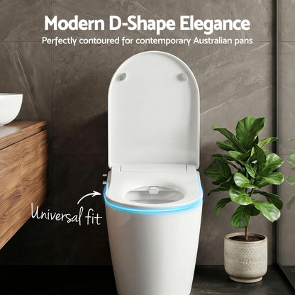 Cefito Furniture > Bathroom > Bidets Cefito Non Electric Bidet Toilet Seat D-Shape Dual Nozzle Soft Close WaterMark DIY