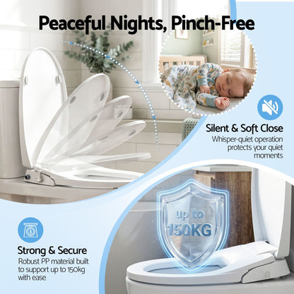 Cefito Furniture > Bathroom > Bidets Cefito Non Electric Bidet Toilet Seat O-Shape Dual Nozzle Soft Close WaterMark DIY