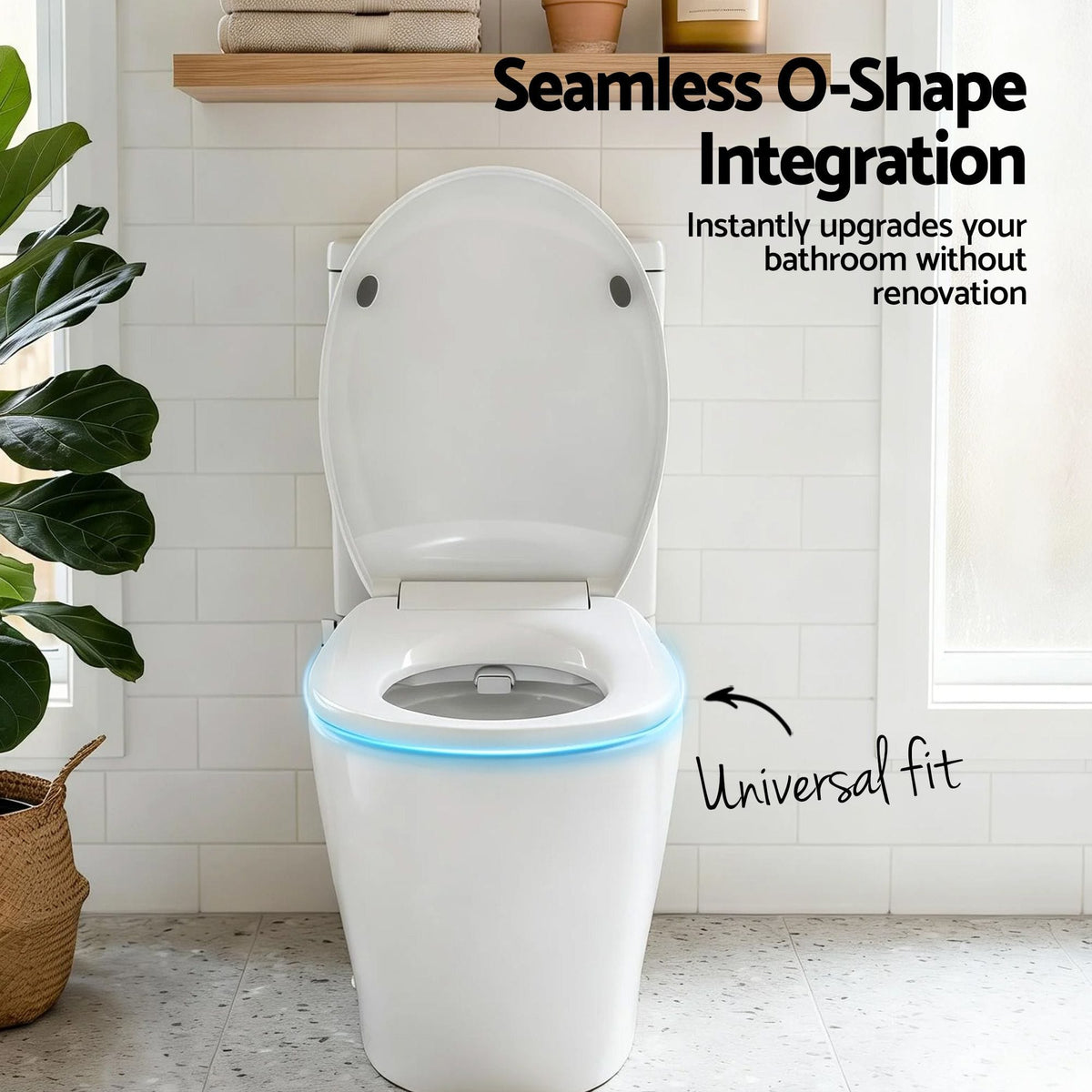 Cefito Furniture > Bathroom > Bidets Cefito Non Electric Bidet Toilet Seat O-Shape Dual Nozzle Soft Close WaterMark DIY