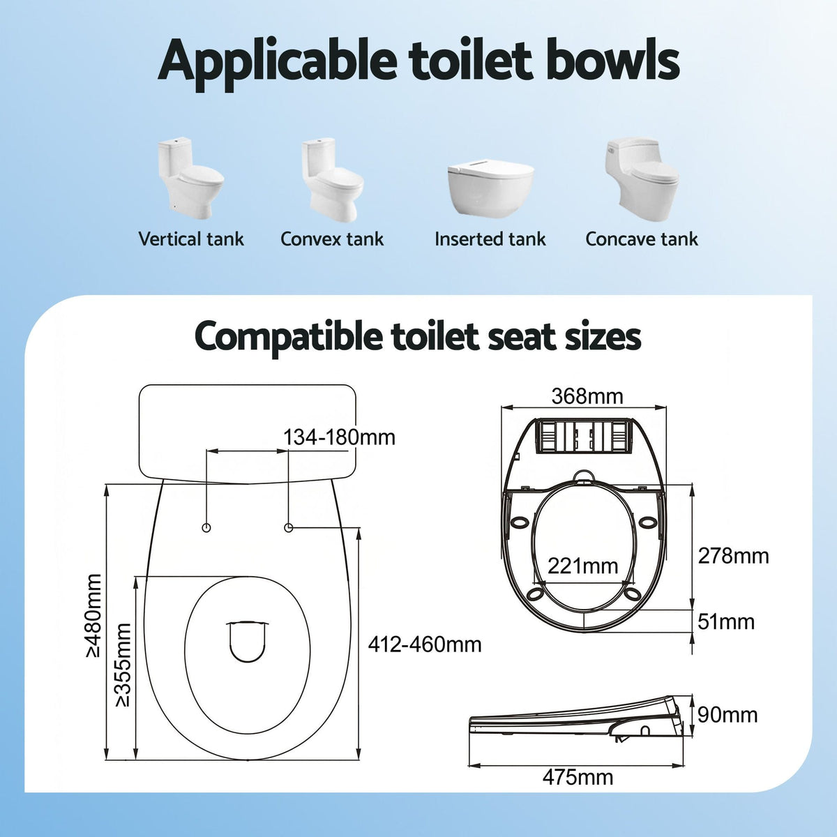 Cefito Furniture > Bathroom > Bidets Cefito Non Electric Bidet Toilet Seat O-Shape Dual Nozzle Soft Close WaterMark DIY