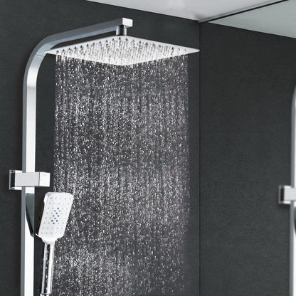 Cefito Furniture > Bathroom > Shower Heads & Screens Cefito 10'' Rain Shower Head Set Handheld Square High Pressure Chrome