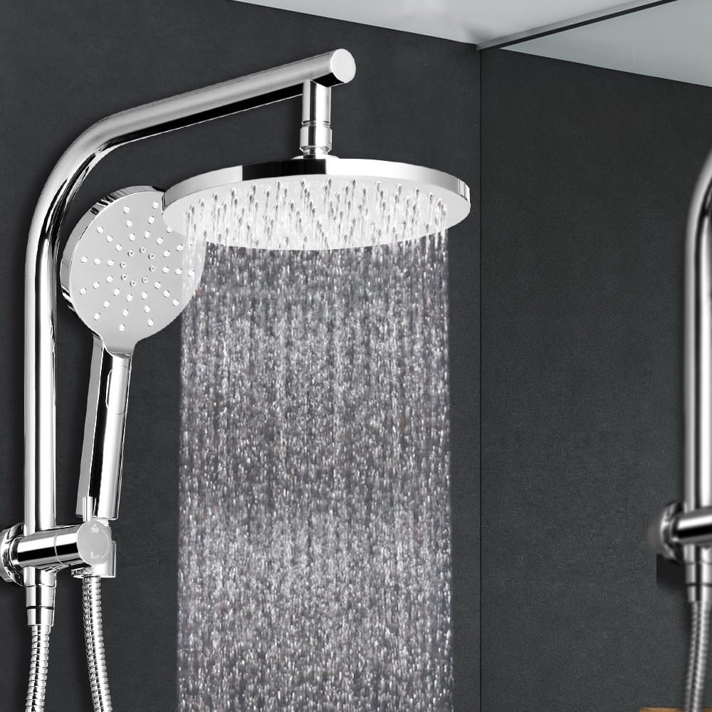Cefito Furniture > Bathroom > Shower Heads & Screens Cefito 9'' Rain Shower Head Set Handheld Round High Pressure Chrome