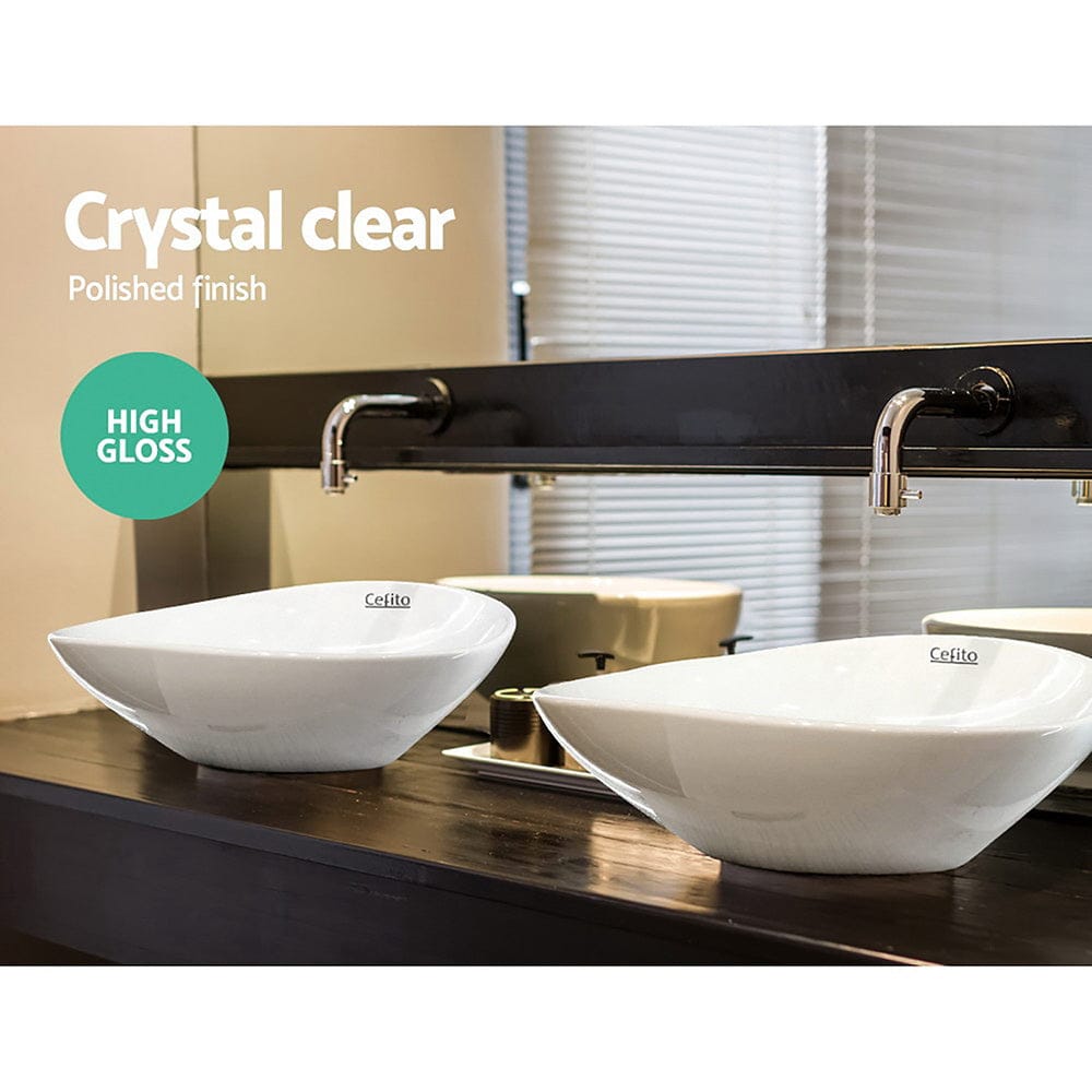 Cefito Furniture > Bathroom > Sinks Cefito Bathroom Basin Ceramic Vanity Sink Hand Wash Bowl 41x34cm