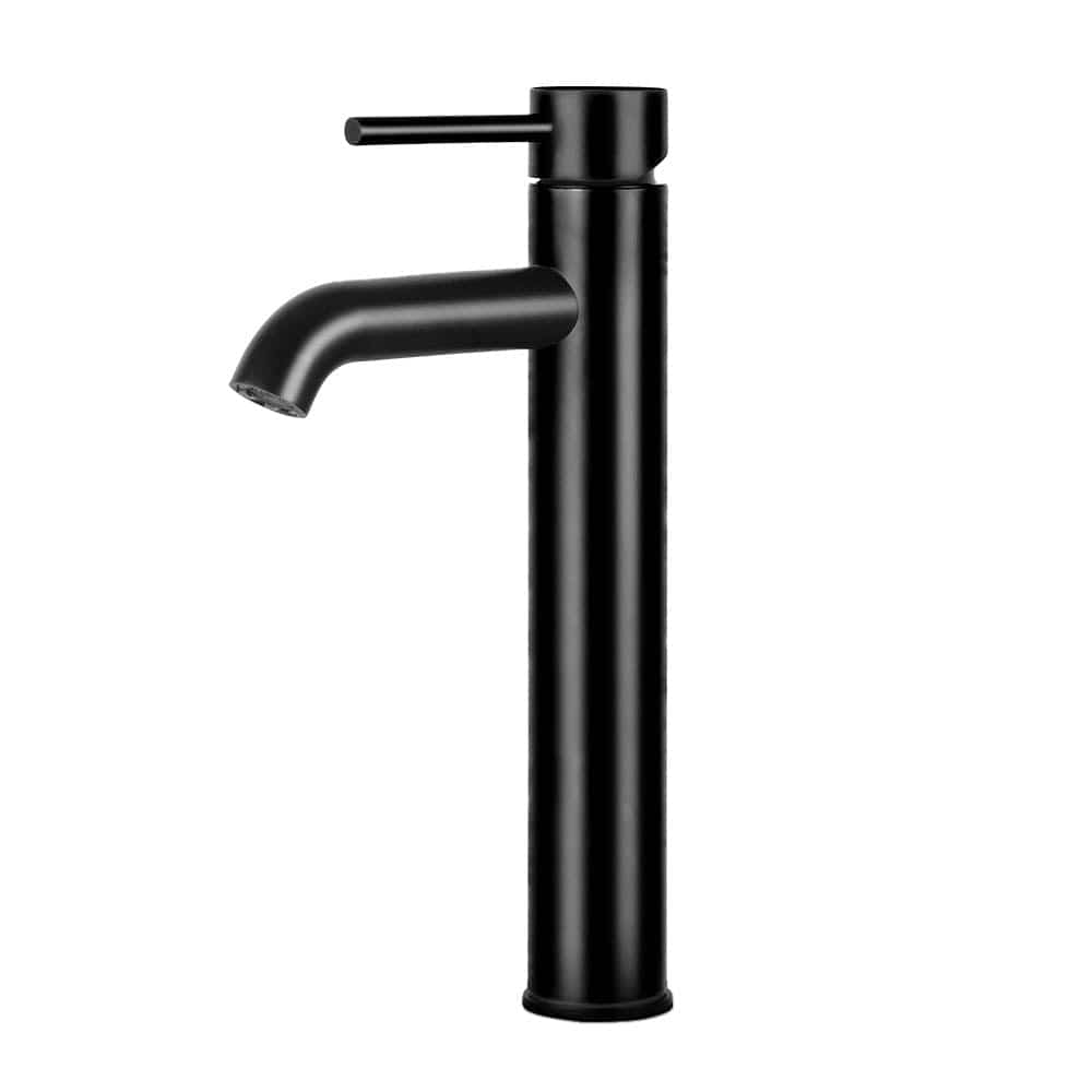 Cefito Furniture > Bathroom > Tap & Sink Accessories Cefito Bathroom Basin Mixer Tap Round Tall Faucet Vanity Laundry Black
