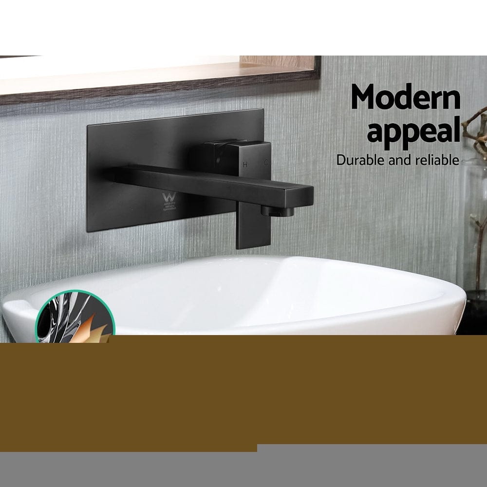 Cefito Furniture > Bathroom > Tap & Sink Accessories Cefito Bathroom Basin Mixer Tap Separate Faucet Vanity Laundry Black