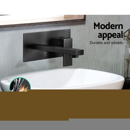 Cefito Furniture > Bathroom > Tap & Sink Accessories Cefito Bathroom Basin Mixer Tap Separate Faucet Vanity Laundry Black