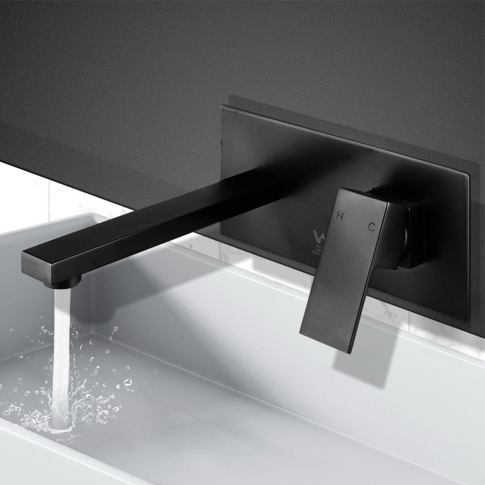 Cefito Furniture > Bathroom > Tap & Sink Accessories Cefito Bathroom Basin Mixer Tap Separate Faucet Vanity Laundry Black