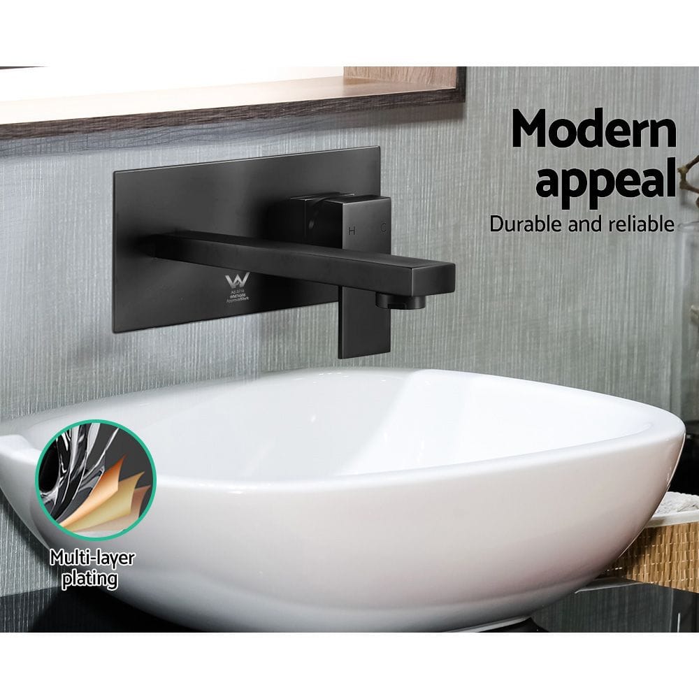 Cefito Furniture > Bathroom > Tap & Sink Accessories Cefito Bathroom Basin Mixer Tap Separate Faucet Vanity Laundry Black