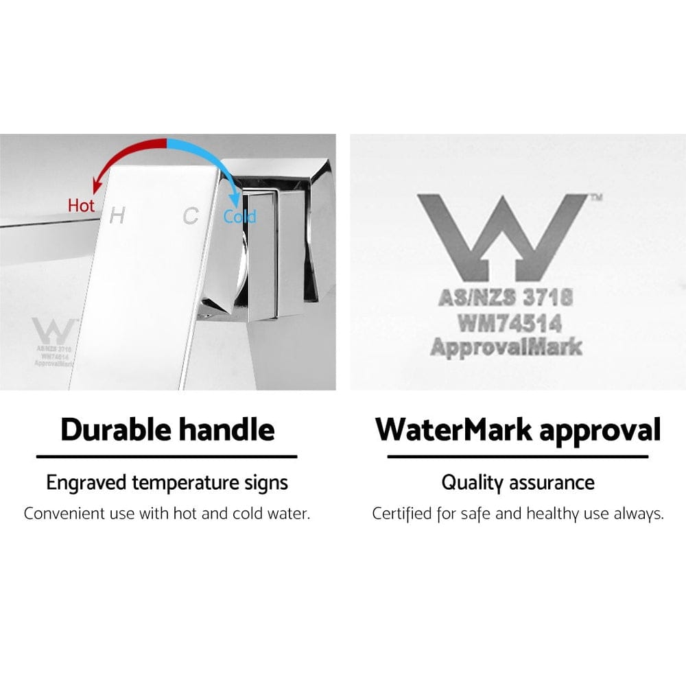 Cefito Furniture > Bathroom > Tap & Sink Accessories Cefito Bathroom Basin Mixer Tap Separate Faucet Vanity Laundry Chrome