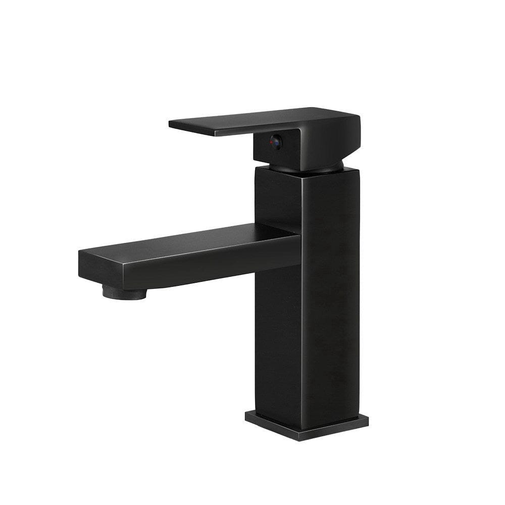 Cefito Furniture > Bathroom > Tap & Sink Accessories Cefito Bathroom Basin Mixer Tap Square Faucet Vanity Laundry Black